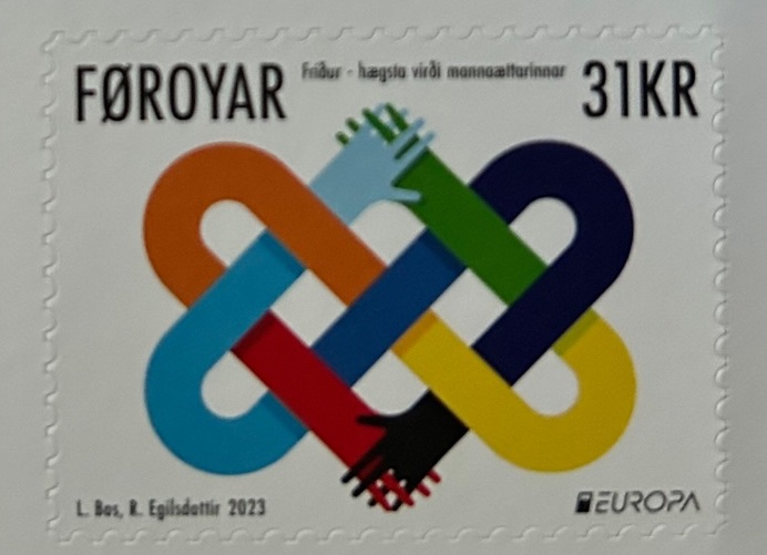 Faroe Islands Denmark 2023 Europa CEPT Peace self-adhesive (!) stamp MNH - Image 1
