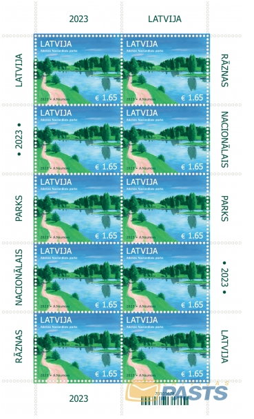 Latvia Lettland 2023 National park Raznas sheetlet MNH