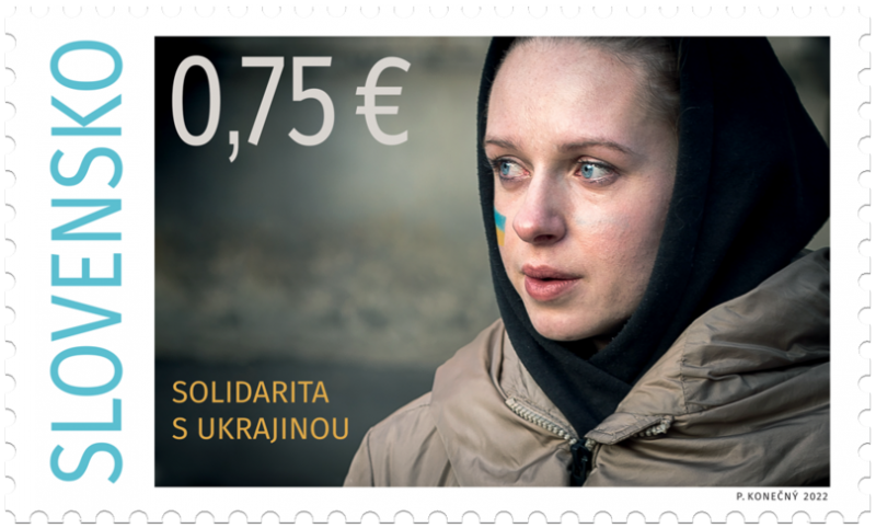 Slovakia 2022 Solidarity with Ukraine stamp mint - Image 1