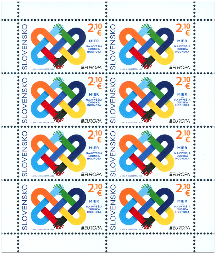 Slovakia 2023 Europa CEPT Peace sheetlet MNH - Image 1