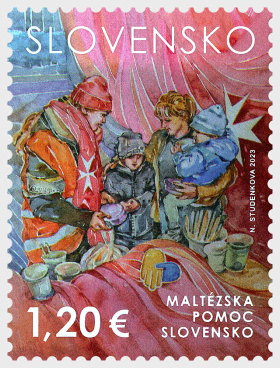 Slovakia 2023 Help for Ukraine Joint Issue with Sovereign Military Order of Malta stamp MNH