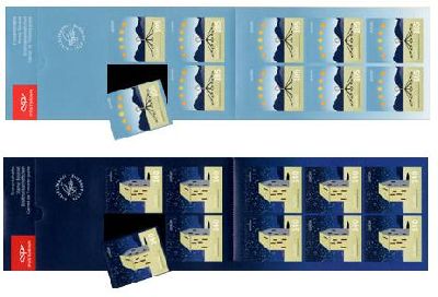 Iceland Island Istande 2009 Europa CEPT Astronomy set of 2 booklets with 10 self-adhesive stamps each MNH