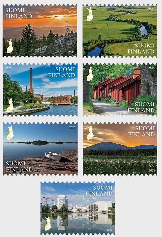 Finland Finnland Finlande 2023 Definitives National Landscapes set of 7 stamps MNH