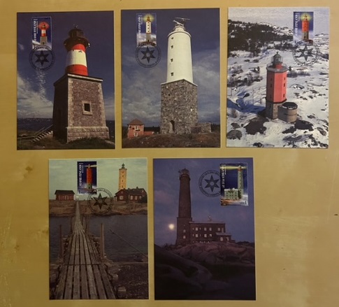 Finland 2003 Lighthouses set of 5 maxicards