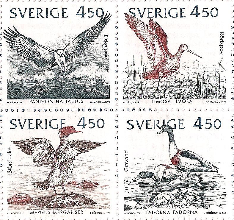 Sweden Suède Suède 1992 Birds of Baltic joint issue with Estonia Latvia Lthuania block MNH - Image 1