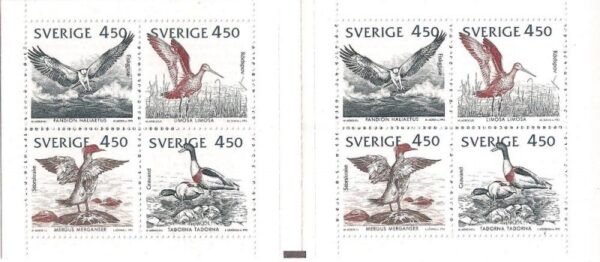 Sweden Suède Suède 1992 Birds of Baltic joint issue with Estonia Latvia Lthuania booklet mint