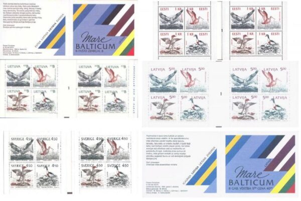 Sweden Estonia Latvia Lithuania 1992 Birds of Baltic joint issue set of all 4 booklets MNH