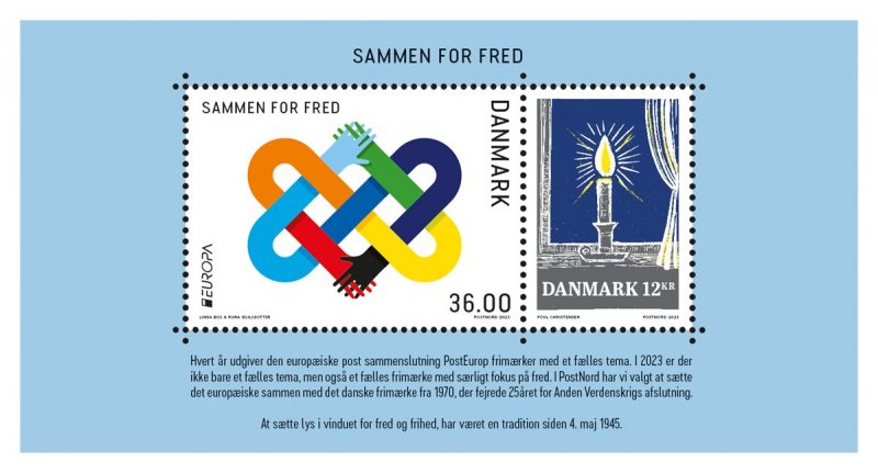 Denmark Danemark Danmark 2023 Europa CEPT Peace block MNH - Image 1