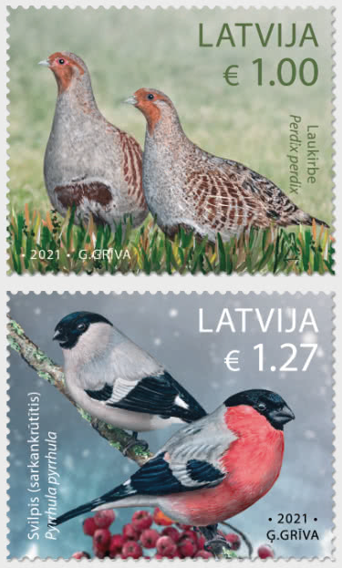 Latvia Lettland Lettonie 2021 Birds set of 2 stamps MNH
