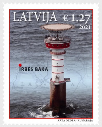 Latvia Lettland Lettonie 2021 Lighthouse Irbes stamp MNH