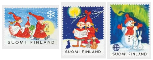 Finland Finnland Finlande 2019 Merry Christmas and Happy New Year ! set of 3 stamps MNH