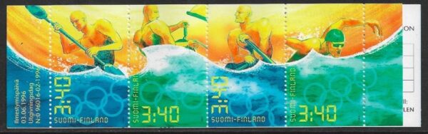 Finland Finnland Finlande 1996 Summer Olympics Atlanta USA Olympic games 100 ann set of 4 stamps in booklet MNH