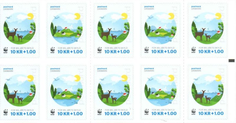 Denmark Danemark Danmark 2015 WWF PostNord sheetlet MNH - Image 1