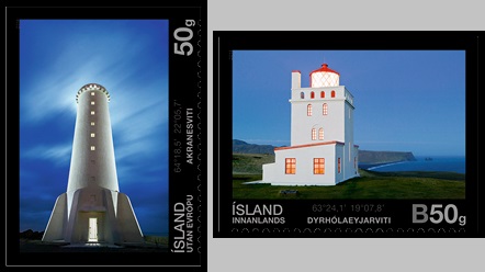 Iceland Island Istande 2014 Lighthouses set of 2 stamps MNH