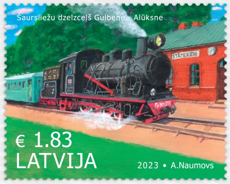 Latvia Lettland Lettonie 2023 Narrow-gauge railway Gulbene - Alūksne stamp MNH