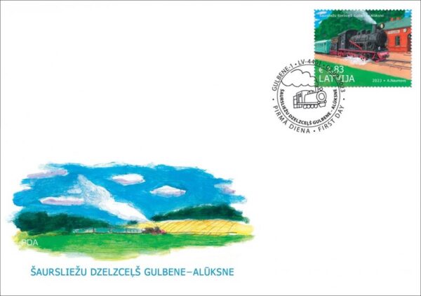Latvia Lettland Lettonie 2023 Narrow-gauge railway Gulbene - Alūksne FDC