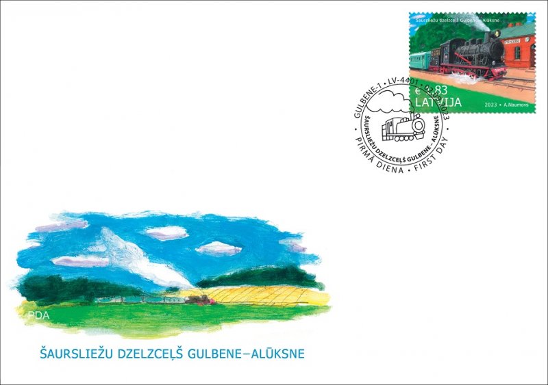 Latvia Lettland Lettonie 2023 Narrow-gauge railway Gulbene - Alūksne FDC - Image 1