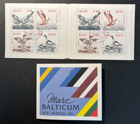 Estonia Estland 1992 Birds of the Baltic joint issue with Sweden Latvia Lithuania booklet cancelled special offer