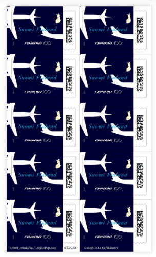 Finland Finnland Finlande 2023 FINNAIR 100 ann booklet of 10 stamps mint