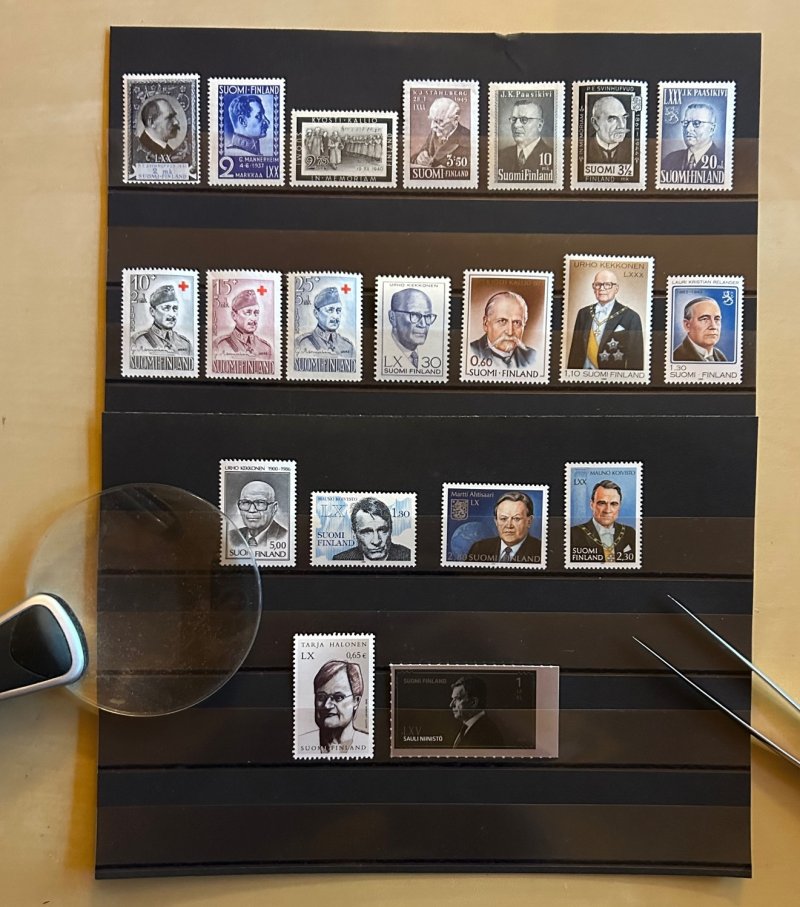 Finland Finnland Finlande 2023 All Presidents super set from First to Present 20 stamps from 20's to 20's - Image 1