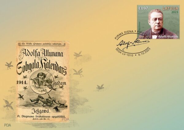 Latvia Lettland Lettonie 2023 Ādolfs Alunāns Theathe history FDC