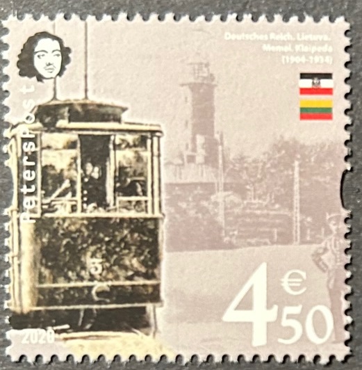 Finland Finnland Finlande 2020 Lost tram lines of Baltic towns Klaipeda Memel Lighthouse 1904-34 Peterspost stamp mint