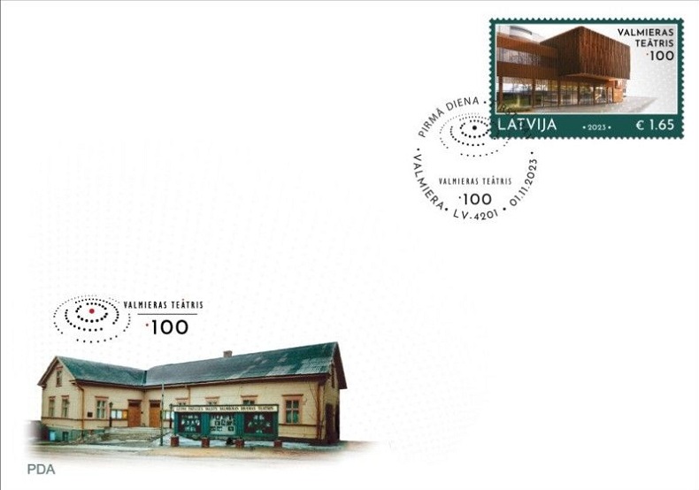 Latvia Lettland Lettonie 2023 Valmiera Theater 100 ann FDC - Image 1