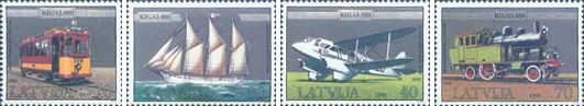 Latvia Lettland Lettonie 1999 City transport history in Riga 800 ann set of 4 stamps MNH