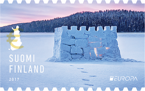 Finland Finnland Finlande 2017 Europa CEPT Castles Snow fortress Posti stamp MNH