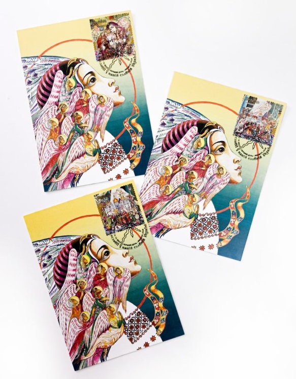 Ukraine 2023 Christmas in Kiev-Pechersk Lavra Icons Monastery Cathedrals set of 3 Maxicards