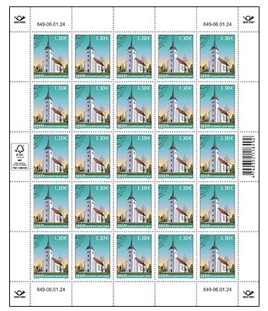 Estonia Estland Estonie 2024 St. John’s Church in Viljandi Omniva sheetlet MNH