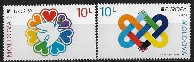 Moldova Moldavia Moldavien 2023 Europa CEPT Peace set of 2 stamps MNH ** - Image 1