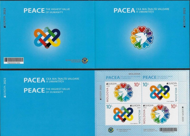 Moldova Moldavia Moldavien 2023 Europa CEPT Peace limited edition block in booklet MNH ** - Image 1