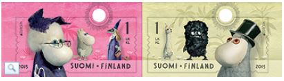 Finland 2015 Europa CEPT vintage toys moomin trolls set of 2 stamps in strip MNH