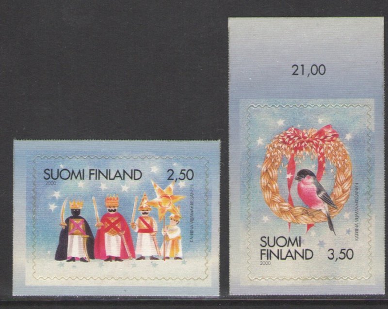 Finland Finlande Finnland 2000 Christmas set of 2 stamps MNH - Image 1