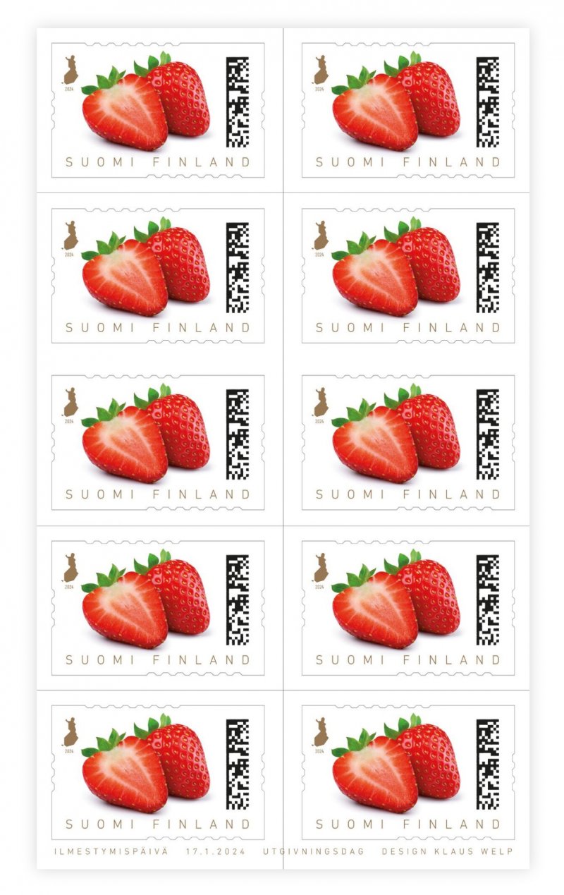 Finland Finnland Finlande 2024 Strawberry Taste of summer Posti sheetlet  booklet MNH - Image 1