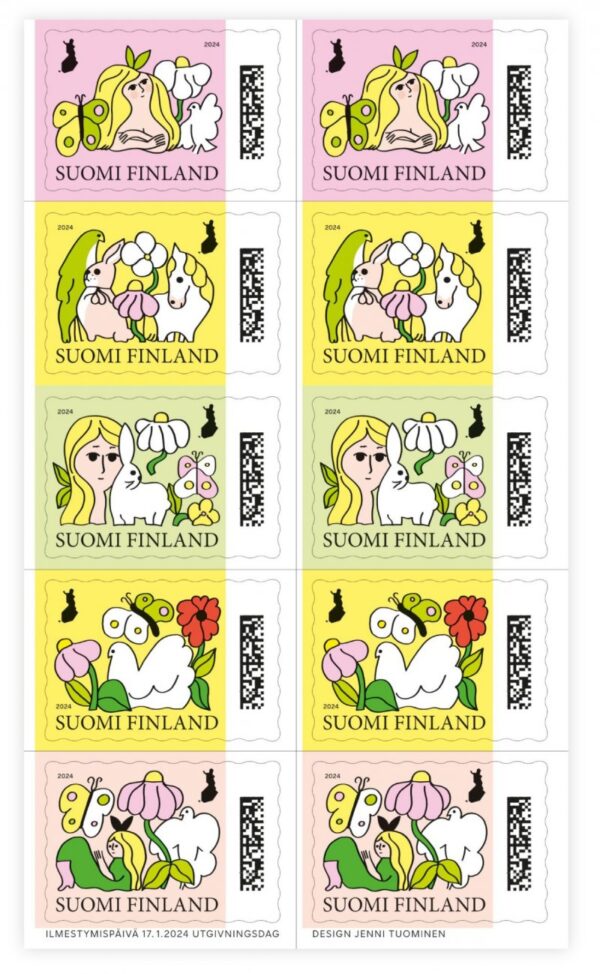 Finland Finnland Finlande 2024 Spring dreams symbolic contemporary art Posti sheetlet | booklet MNH