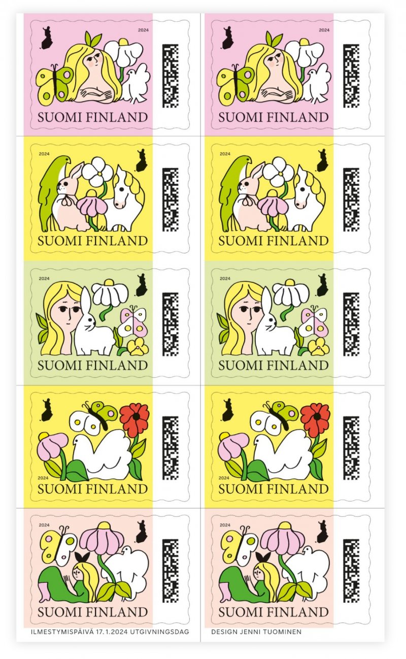 Finland Finnland Finlande 2024 Spring dreams symbolic contemporary art Posti sheetlet | booklet MNH - Image 1