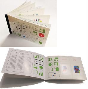Finland 2012 Helsinki Future city set of 8 stamps in special blocks in booklet MNH
