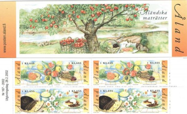 Aland islands Åland Finland 2002 Gastronomy local food booklet MNH