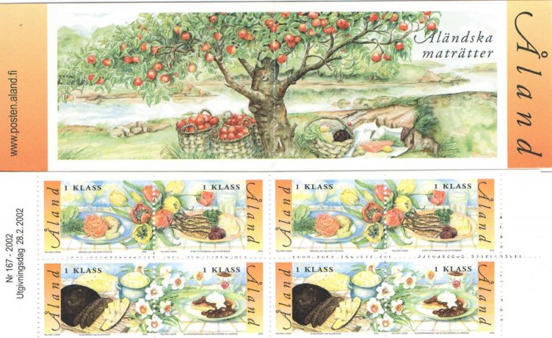 Aland islands Åland Finland 2002 Gastronomy local food booklet MNH - Image 1