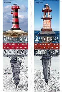 Aland islands Åland Finland 2008 Lighthouses of Baltic Sea set of 4 stamps MNH