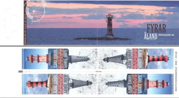 Aland islands Åland Finland 2008 Lighthouses of Baltic booklet of 2 sets MNH