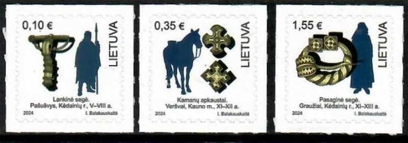 Lithuania Litauen Lituanie 2024 Definitives Cultural heritage of the Baltic peoples set of 3 stamps MNH - Image 1