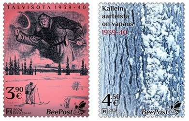 Finland Finnland Finlande 2024 Winter War 1939-40 BeePost set of 2 stamps MNH