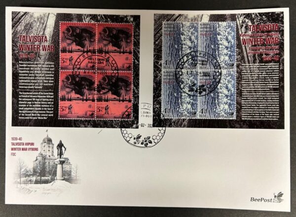 Finland Finnland Finlande 2024 Winter War 1939-40 BeePost FDC set of 2 sheetlets
