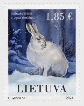 Lithuania Litauen Lituanie 2024 Red Book of Lithuania Mountain Hare LP stamp MNH