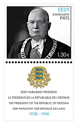 Estonia Estland 2024 Konstantin Päts President 150 ann Omniva stamp with label MNH