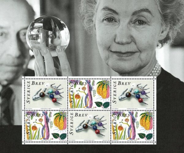 Sweden Suède Suède 2024 Classic design set of 6 stamps in block MNH