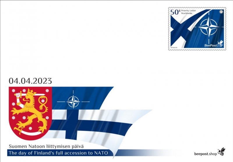 Finland Finnland Finlande 2023 Joining NATO Day 04.04.23 Stationary BeePost MNH - Image 1